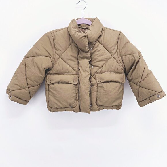 Girls' Zara Quilted Oversized Puffer Coat Sz 6-7 - Picture 2 of 9